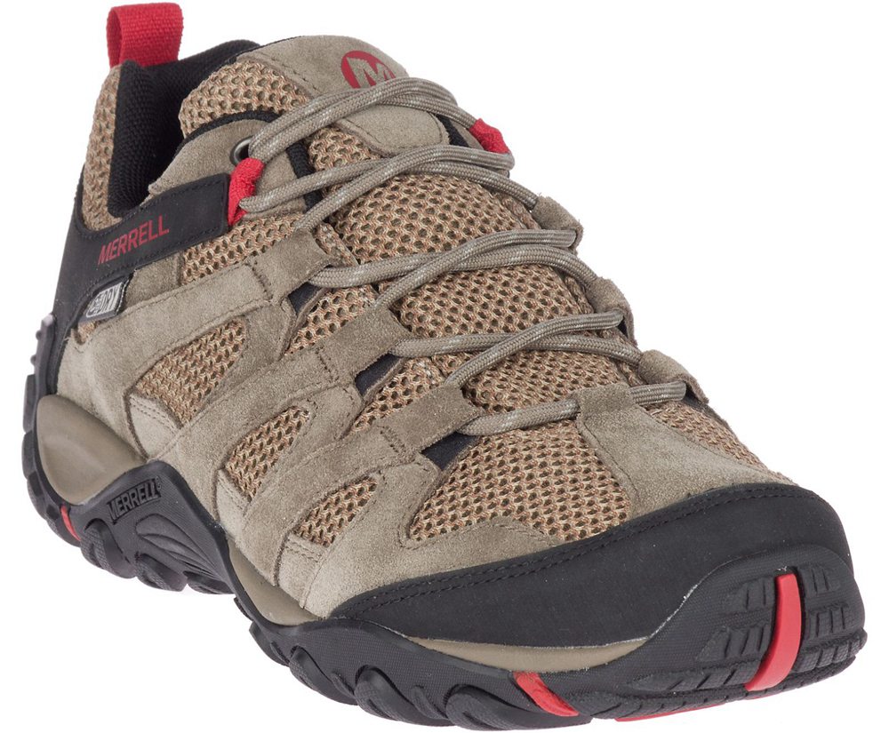 Buty Sportowe Merrell Męskie Brązowe - Alverstone Waterproof - 935617-GJF